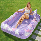 4-in-1 Inflatable Tanning Pool - 216cm Luxury Shared Lounge ☀️🌊