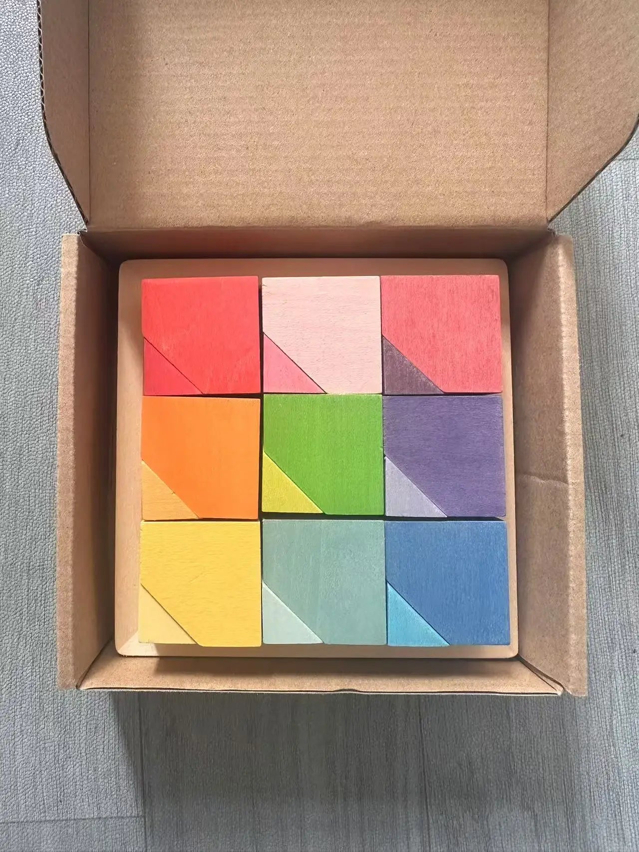 Lime Wood Rainbow Blocks
