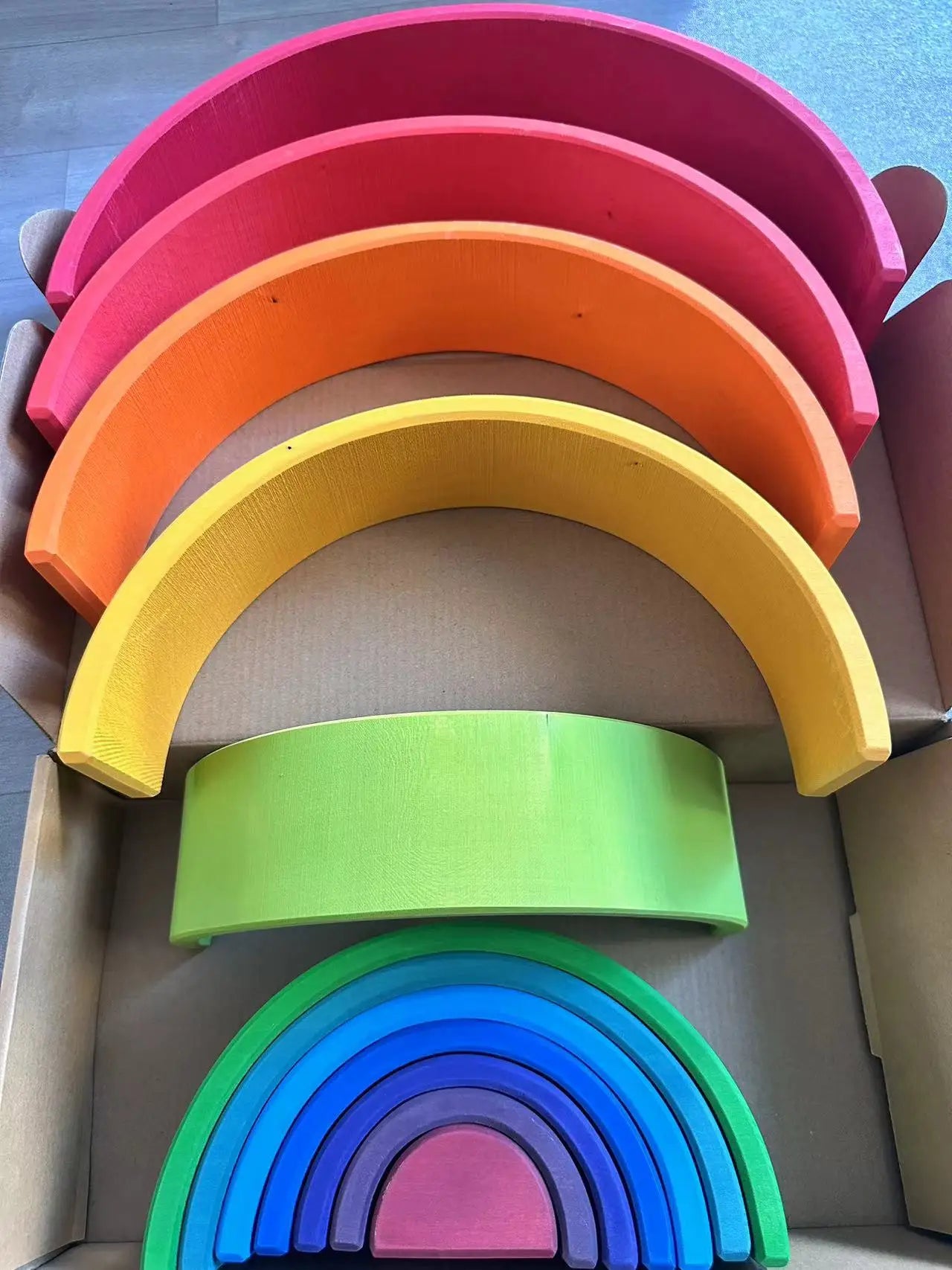 Lime Wood Rainbow Blocks