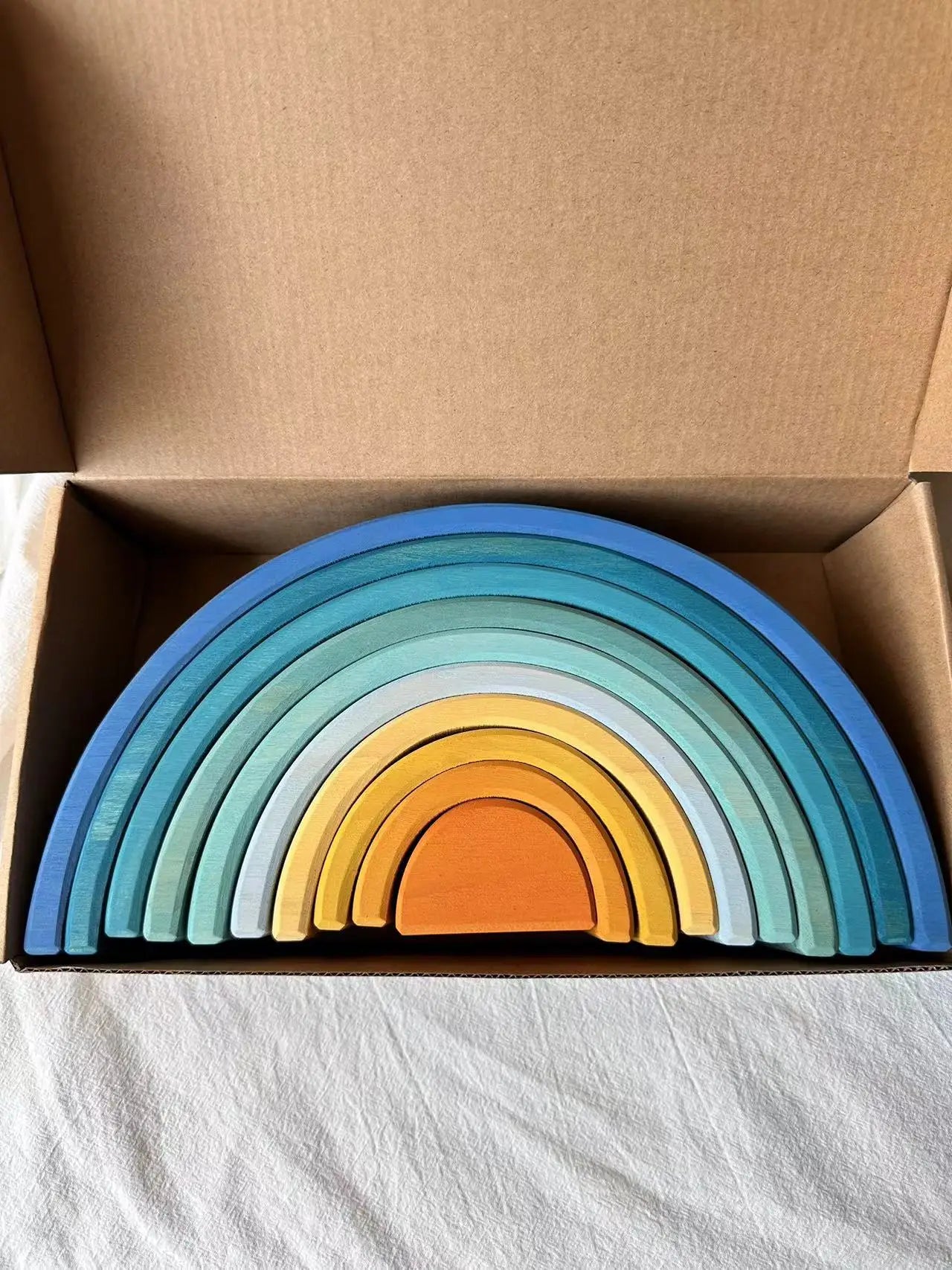 Lime Wood Rainbow Blocks