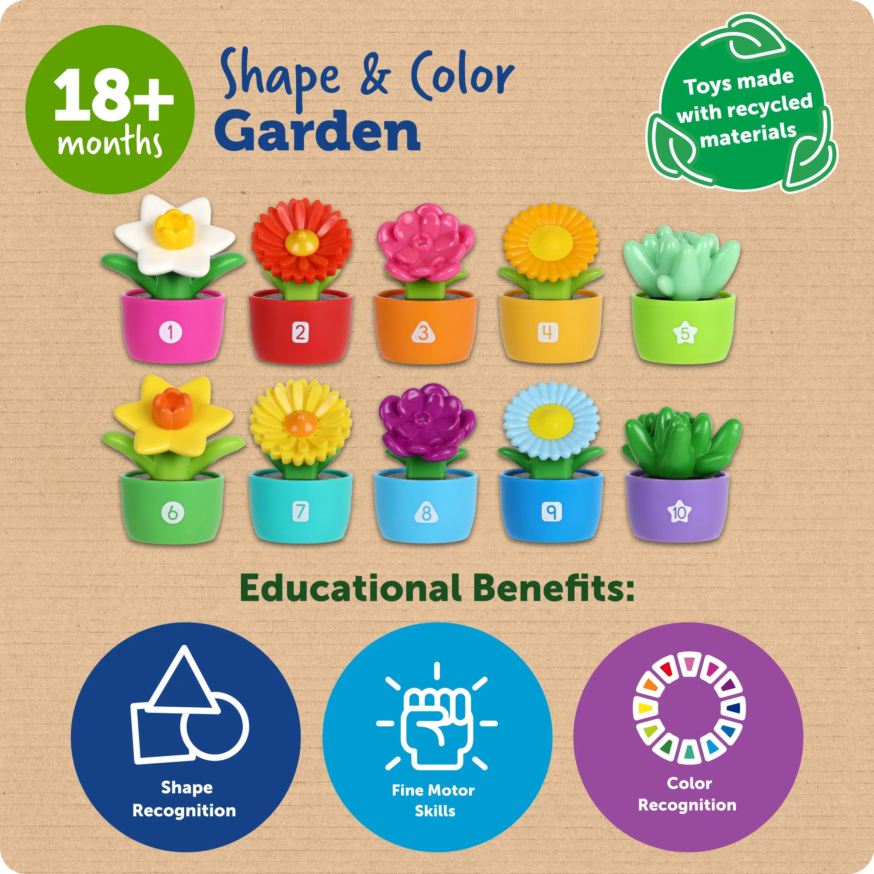 Shape & Colour Learning Garden | Montessori Fine Motor Toy 🌸✨