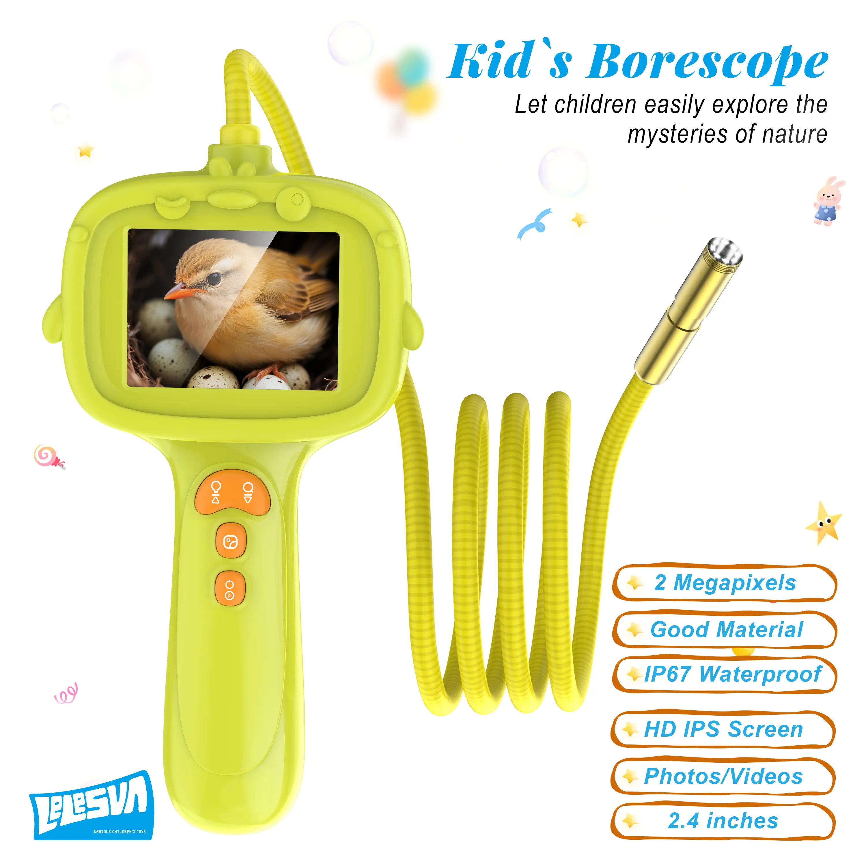 Kids Explorer Endoscope | 2.4" HD Snake Camera Toy 🐍🔍