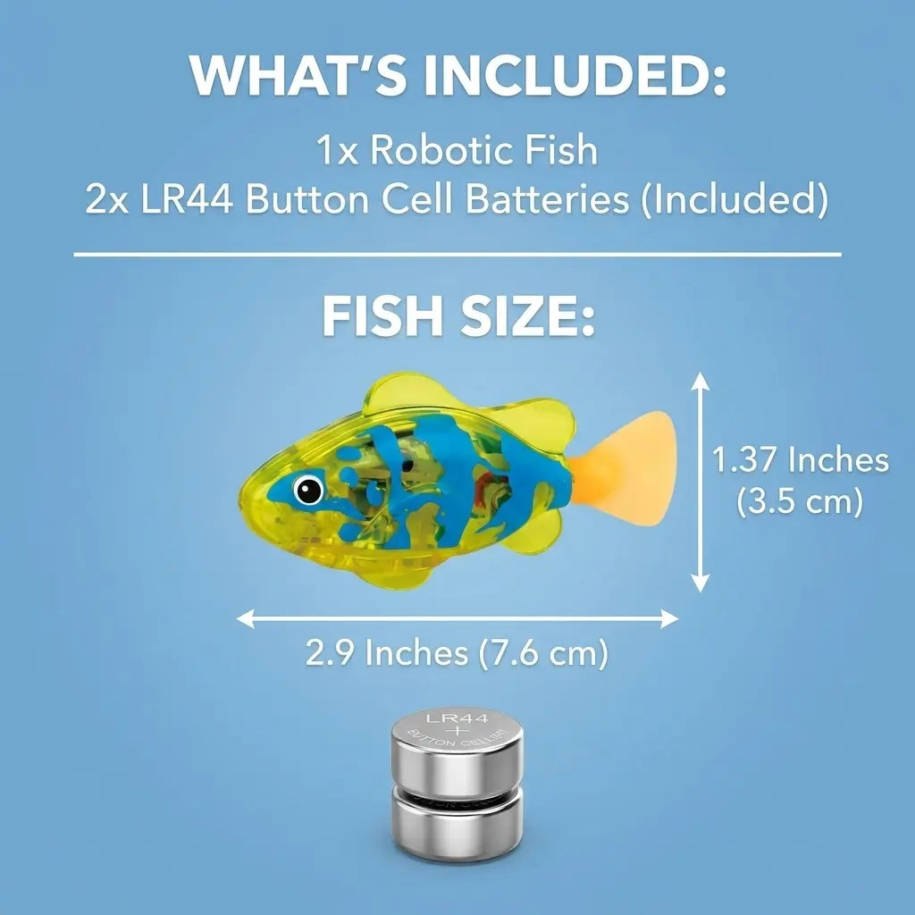 Magic Glowing Robot Fish (4-Pack) - Water-Activated LED Swimming Toys 🐠✨