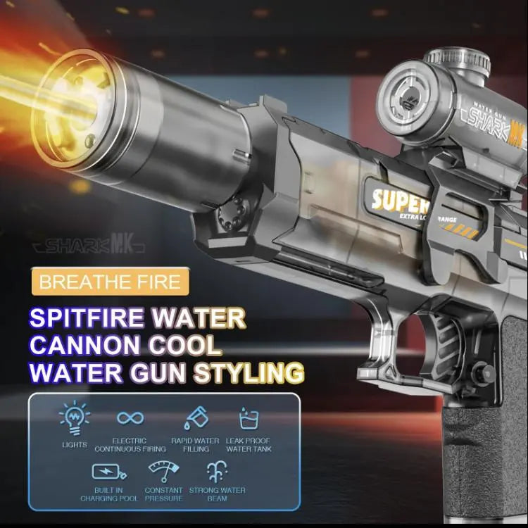 Electric Water Blaster - LED Muzzle Flash & 32ft Range 🌊🔫