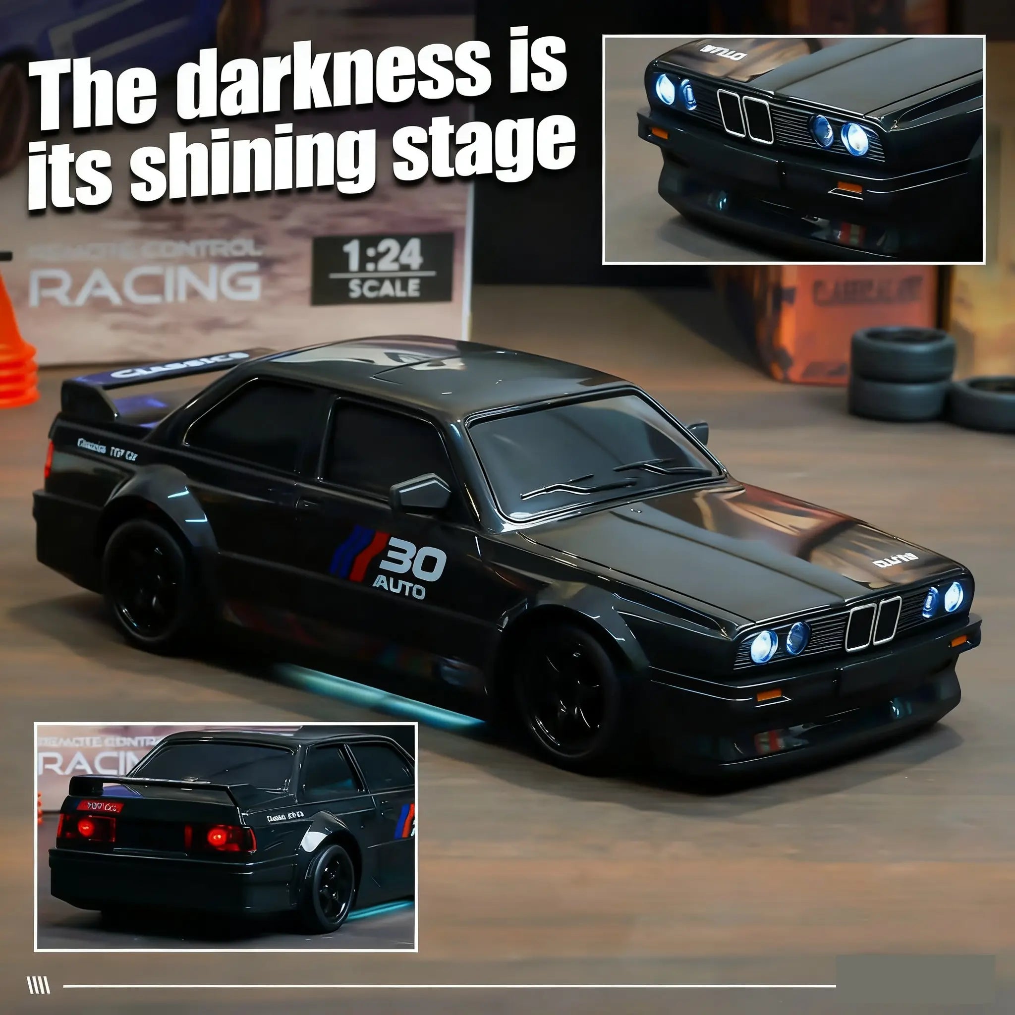 Pro Drift 1:24 RC Racing Car | 4WD High-Speed Drifter with LED Lights 🏎️💨