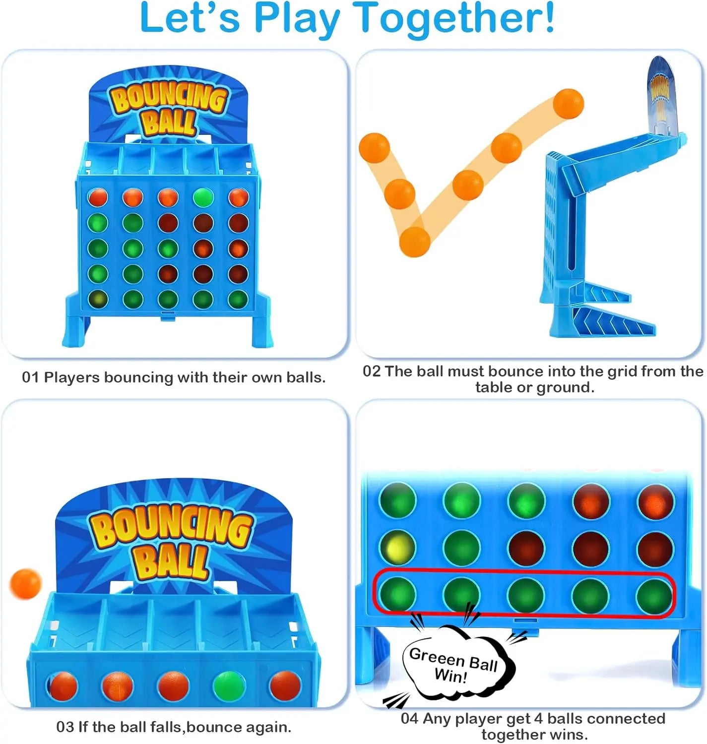 Bounce & Connect 4 | Fast-Paced Family Party Board Game 🔴🔵