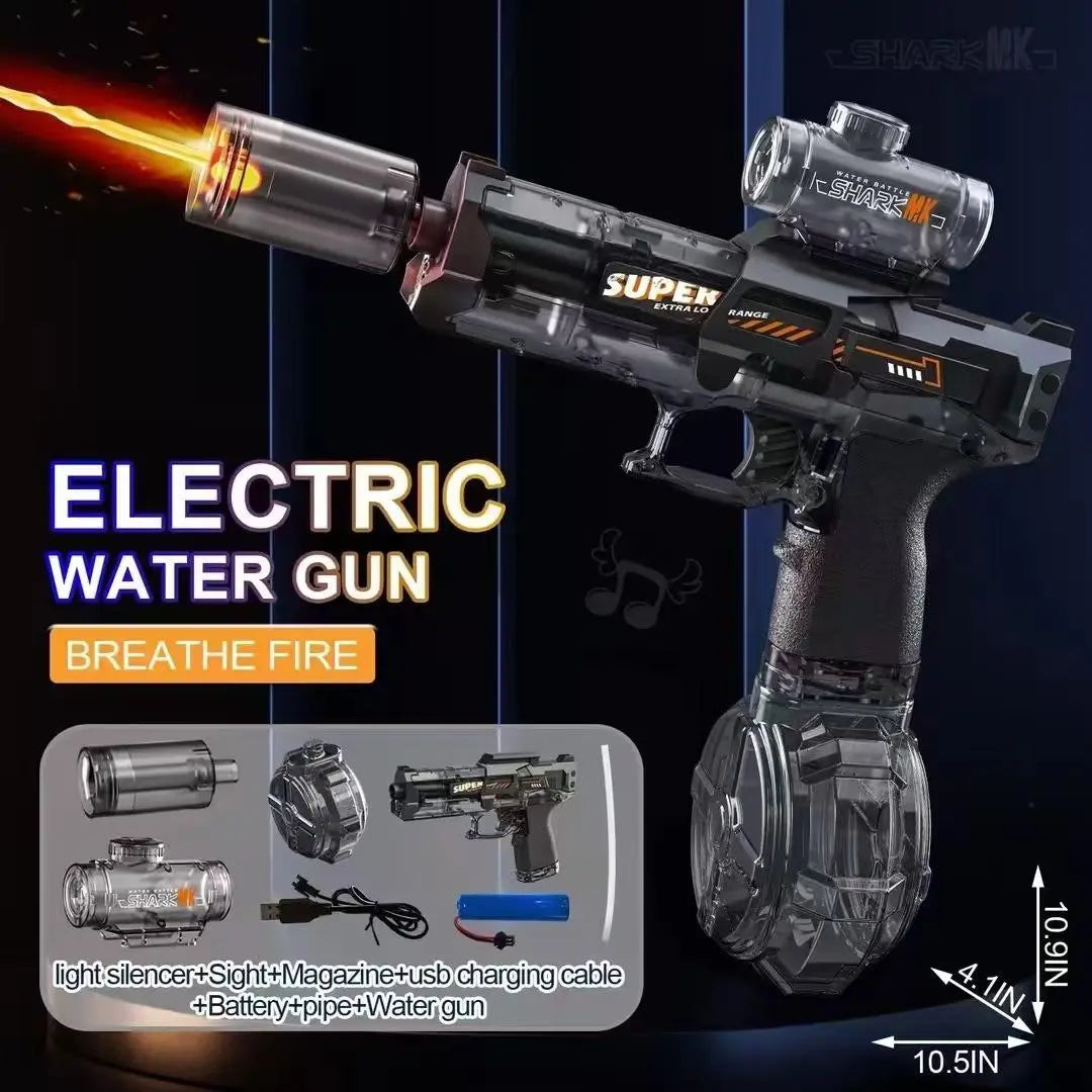 Electric Water Blaster - LED Muzzle Flash & 32ft Range 🌊🔫