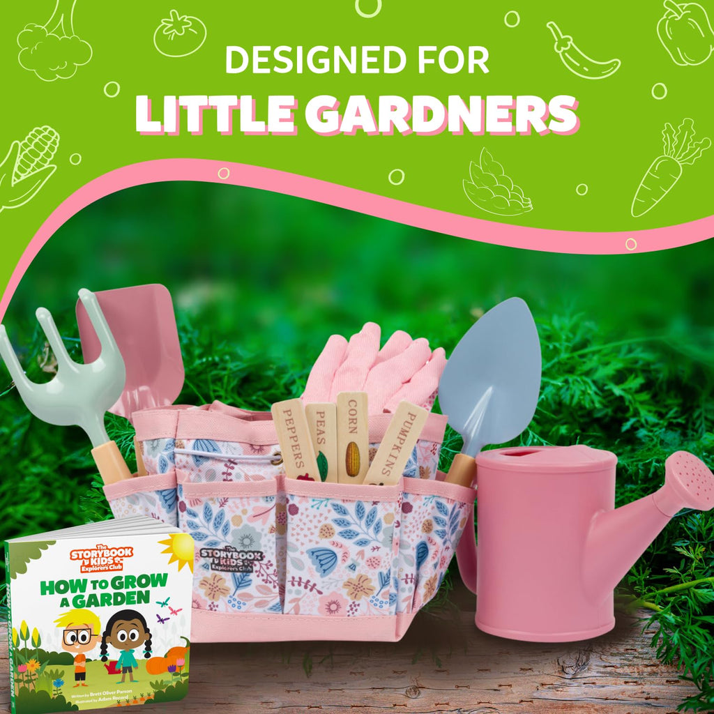 Kids Floral Garden Tool Set | 10-Piece Toddler Gardening Kit 🌿
