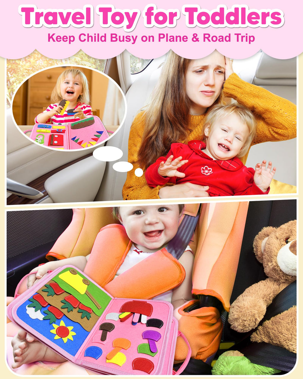 Montessori Busy Board | Sensory Activity Book for Toddlers 🧩