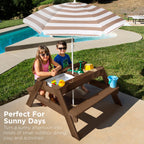3-in-1 Kids Garden Table - Convertible Sand & Water Station ⛱️🌊