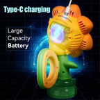 Dancing Sunflower | Automatic Bubble Machine with Lights 🌻