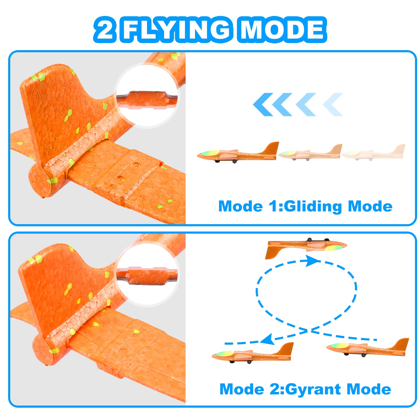 LED Foam Glider Launcher Set | Outdoor Flying Airplane Toy ✈️🚀