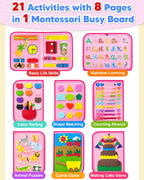Montessori Busy Board | Sensory Activity Book for Toddlers 🧩