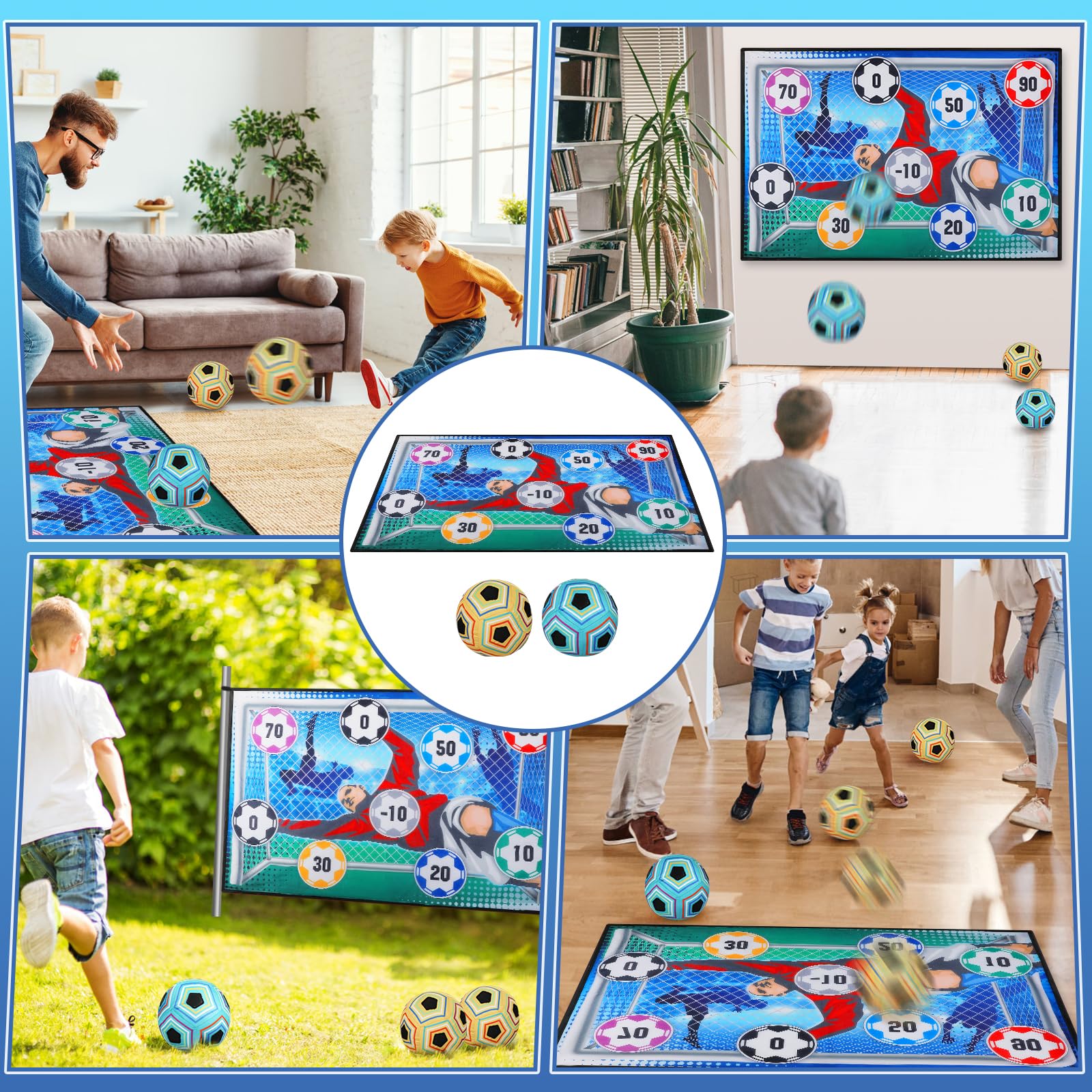 2-in-1 Kick & Score Soccer Target Set - Indoor Safe & Outdoor Ready ⚽️🥅