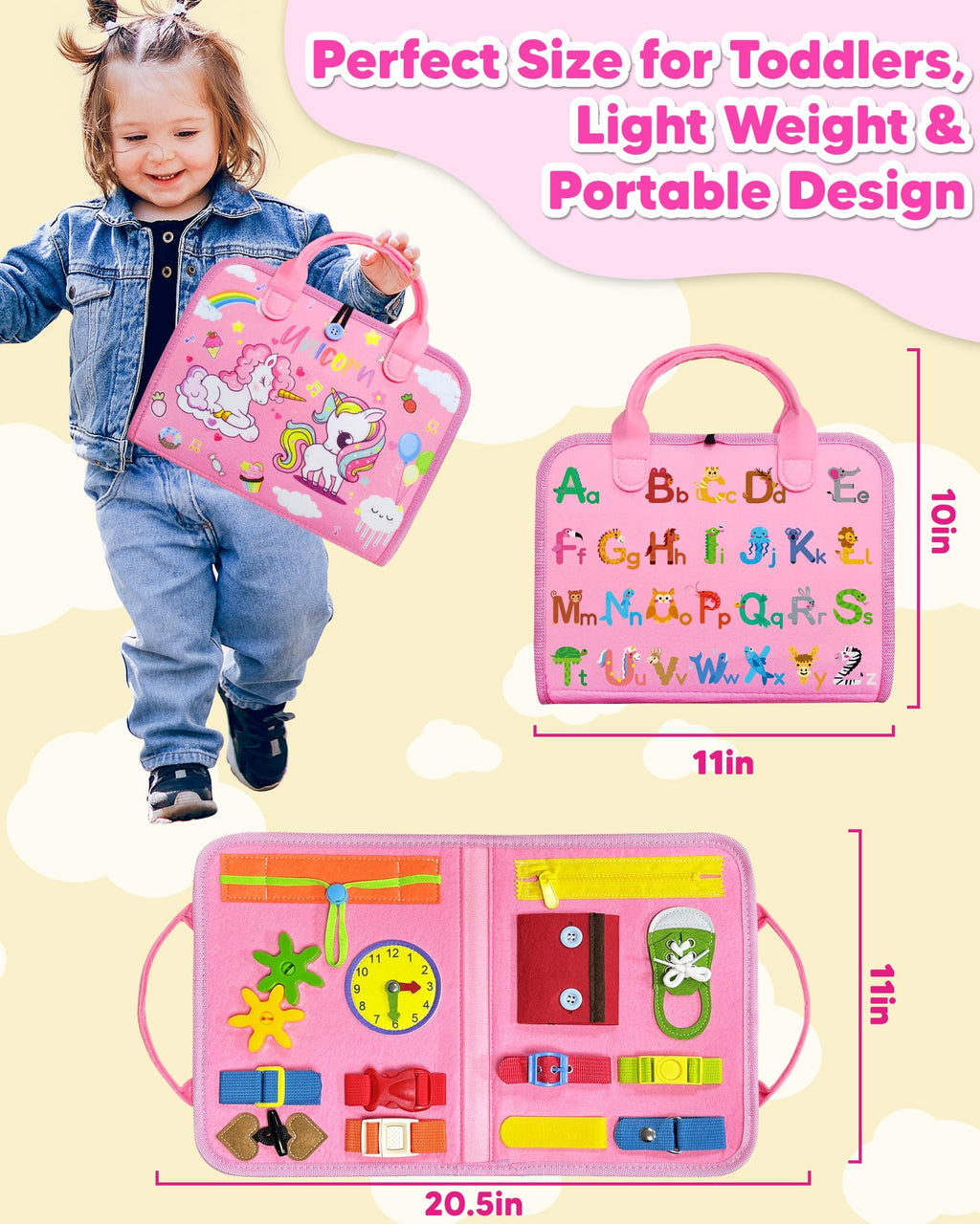 Montessori Busy Board | Sensory Activity Book for Toddlers 🧩