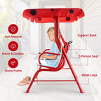2-Seater Kids Garden Swing - Adjustable UV Canopy & Safety Belts 🐞✨