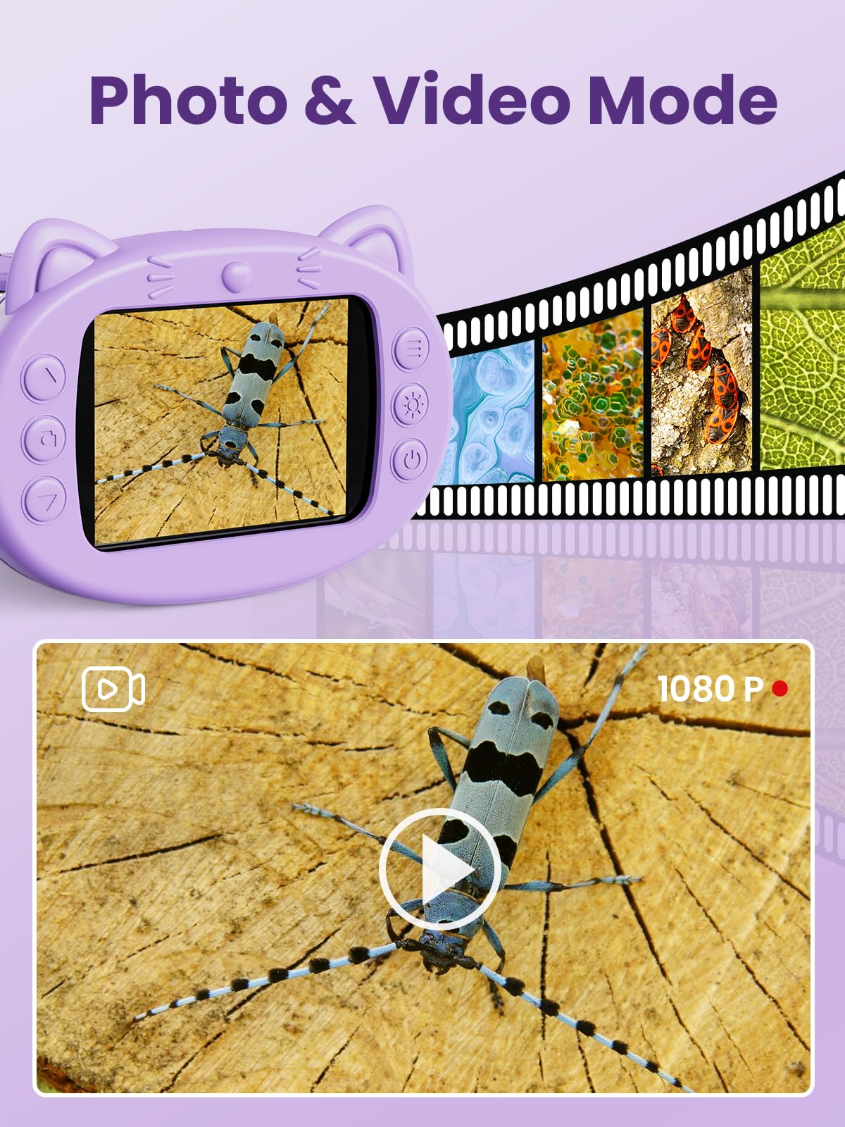 1000X Portable Kids Microscope - 2.4" HD Screen Discovery Kit 🔬✨