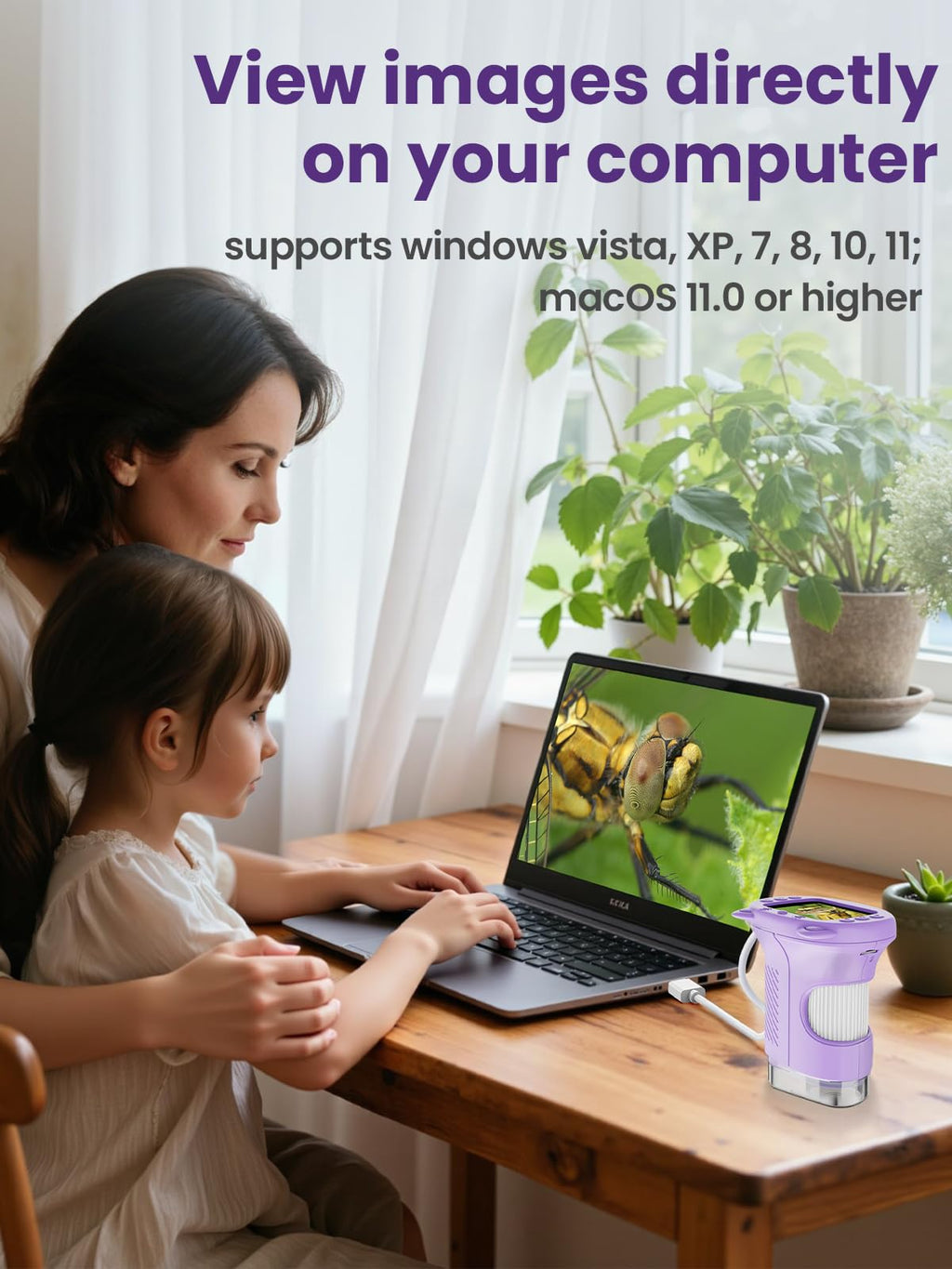 1000X Portable Kids Microscope - 2.4" HD Screen Discovery Kit 🔬✨